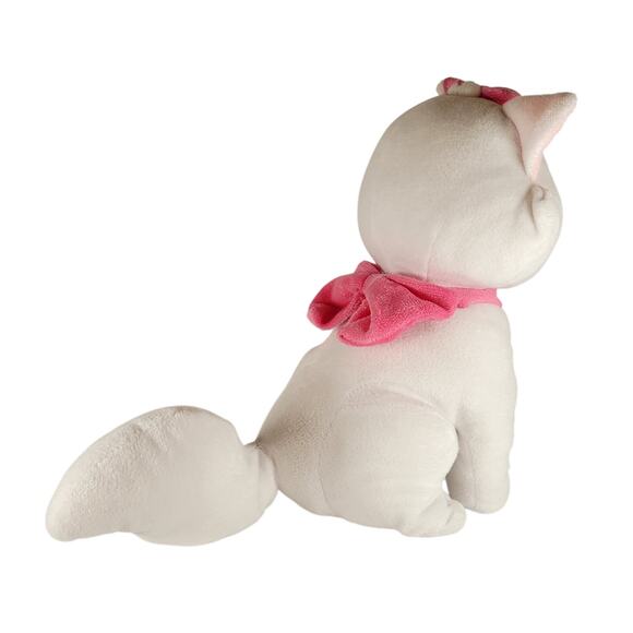 Disney Marie Aristocats White Cat Plush Pink Bow 10" Kohl’s Just Play 2023 - Picture 6 of 16